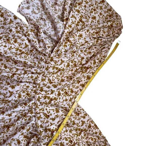 For Good Floral Flutter Sleeve Mini Dress With V-Neckline & Lace-Up Back - Picture 15 of 16